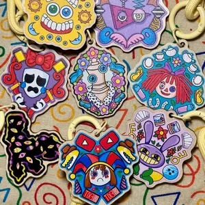 TADC Digital circus Acrylic Keychain bag charms || one or double sided UV printed