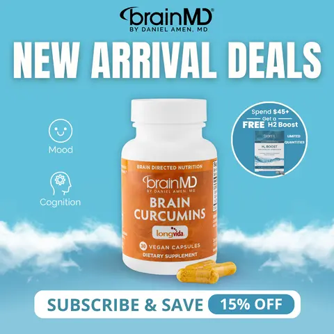 Brain Curcumins | BrainMD | 30 Capsules | Memory, Mood & Cognitive Support | Brain Antioxidant & Inflammatory Response Support | Longvida Optimized Curcumin