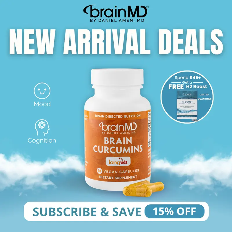 Brain Curcumins | BrainMD | 30 Capsules | Memory, Mood & Cognitive Support | Brain Antioxidant & Inflammatory Response Support | Longvida Optimized Curcumin
