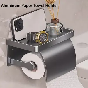 Paper Towel Holder Bathroom Toilet Paper Dispenser, Durable Roll Storage Organizer, Easy Install & Tear-Resistant Design