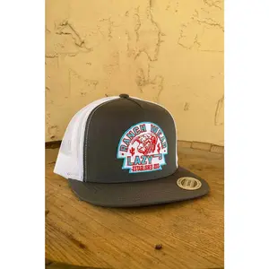 Lazy J Mexico Elevation Mesh Back Patch Cap Hats - GRYWHT4AH