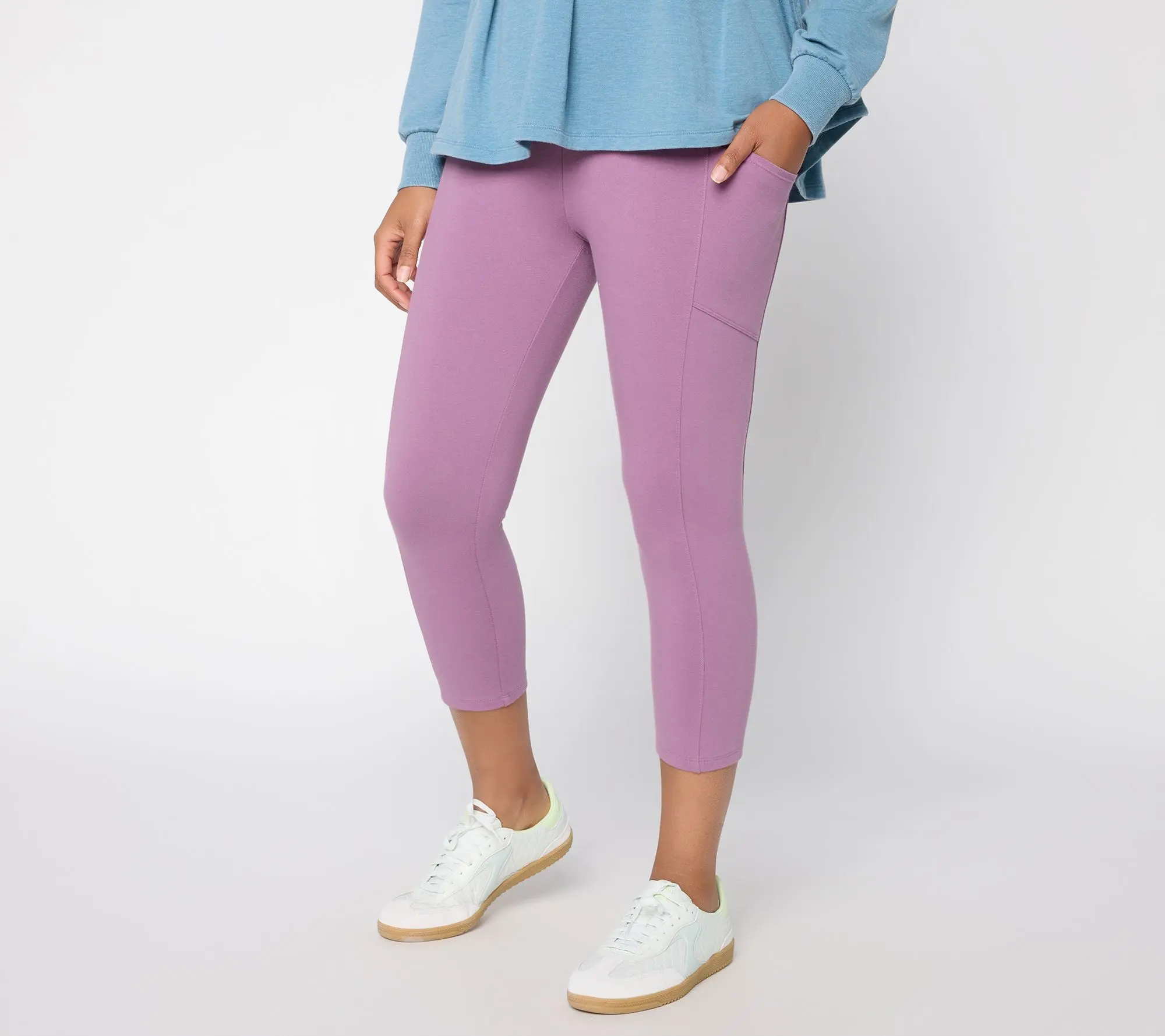 LOGO Layers by Lori Goldstein Tall Cropped Legging with Pockets