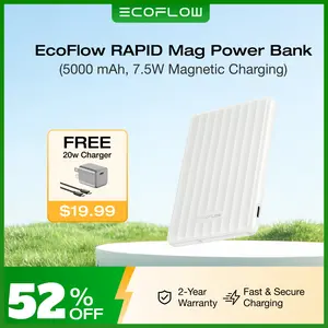 【Exclusive TikTok Gift】ECOFLOW RAPID Mag Power Bank (5k&10mAh, Magnetic Charging), Wireless Portable Charger, 20W Charging /USB-C, 20W Recharging, Compatible for iPhone 17/16/15/14/13/12 Series, AirPods /Wireless Charging Case Rechargeable Battery Pack