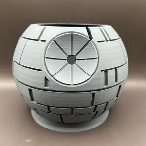 Death Star inspired Yarn Bowl - Ideal Crochet Accessory for Star Wars Fans, Handcrafted Gift for Crafters