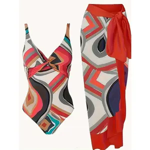 Luxury Stylish All-In-One Swimsuit for Women, Perfect for Hot Spring Swimming bathing suit