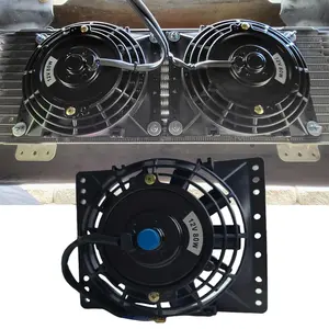 6 Inch Slim 650CFM 12V 80W Universal Pull Radiator Cooling Electric Fan Direct Replacement with Mount Kit