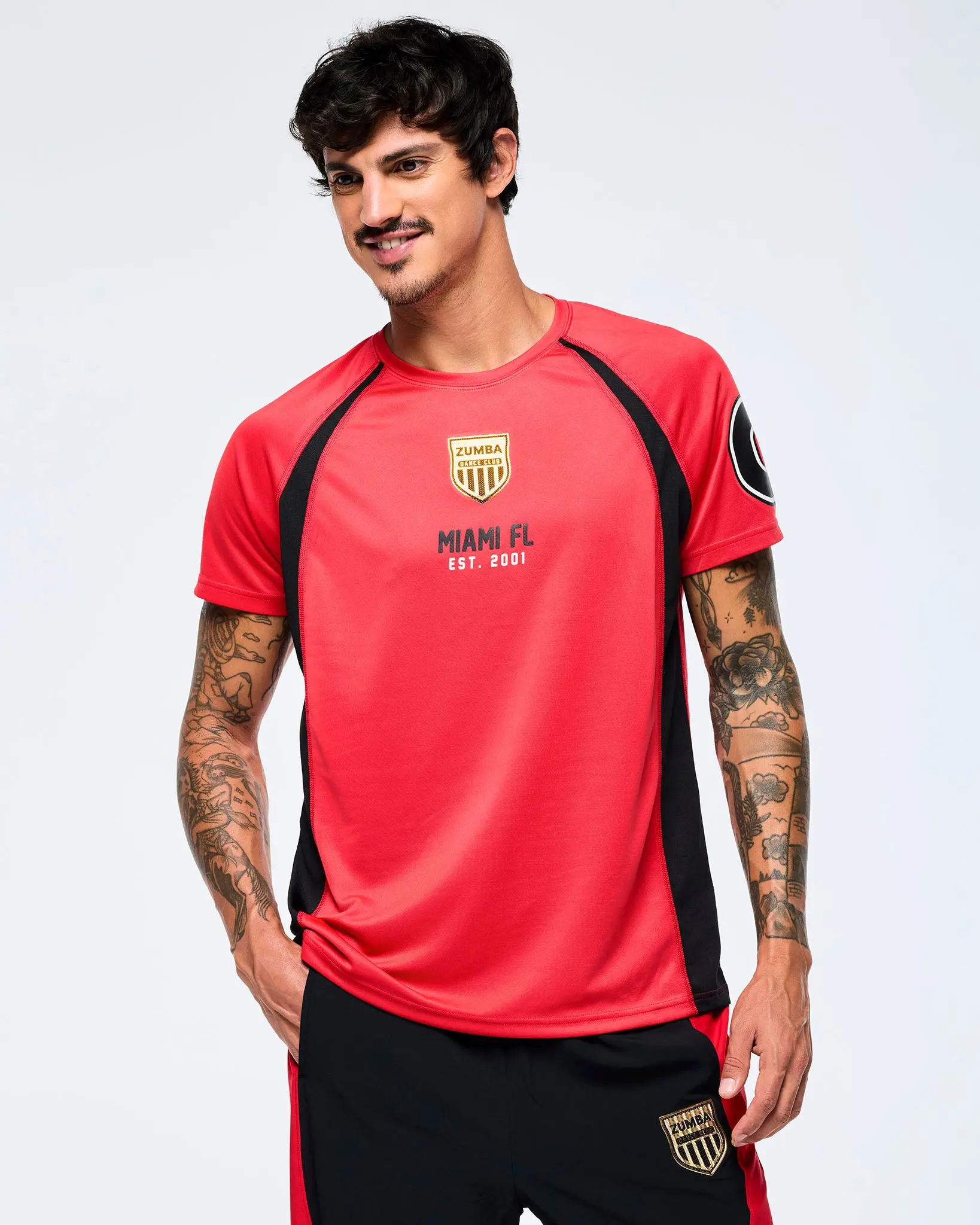 Men's Raglan Crew Neck With Shoulder Inserts