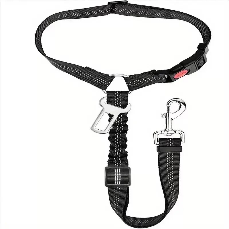 Car Seat Belt Dog Leash, Length Adjustable Pet Safety Leash, Car Safety Leash, Dog Traction Rope, Car Interior Accessories