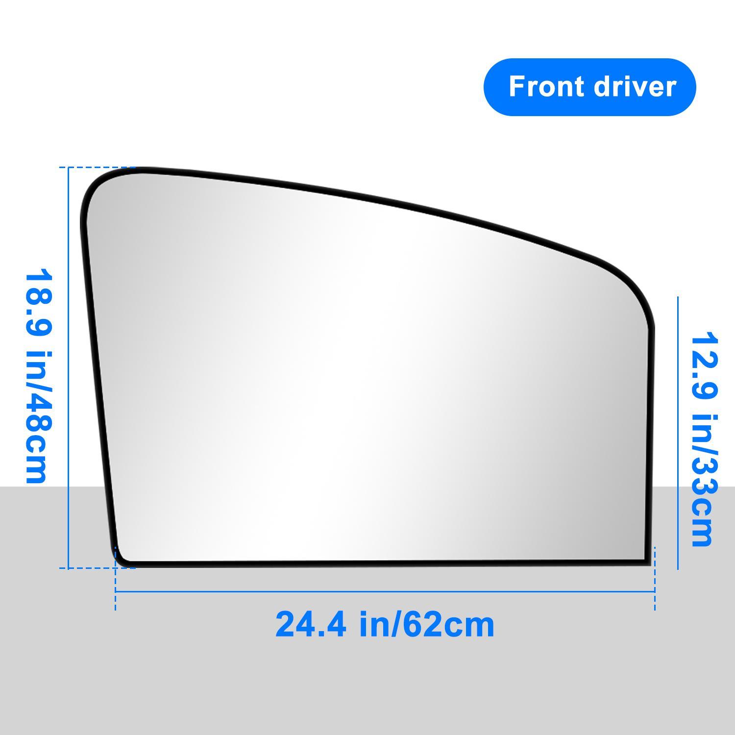 4-Pack Magnetic Car Window Shades, 100% Blackout Privacy Curtains for Car Camping & Travel, UV Protection Universal Fit