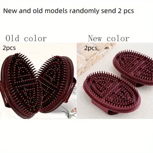 Hypoallergenic Manual Full Body Chakra Massage Brush - Double-Sided Design, Non-Alcoholic, No Battery Required, Fragrance-Free for Sensitive Light Beige, Personal Use, Skinsoothing Tool, Ergonomic Grip, Durable Handle