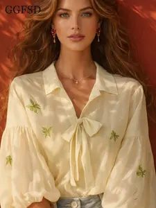 Chiffon Shirt for Women, Summer 2026 New French Style Unique Design, Stylish Blouse Top, Fashionable Ladies' Clothing