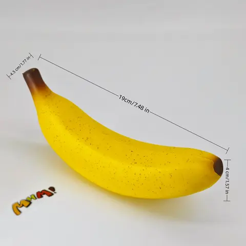 MHM Big Banana Slow Rising Squishy Toy, Soft Food-Themed Foam Sensory Fidget Squeeze Toy, Cute Gift for Adults