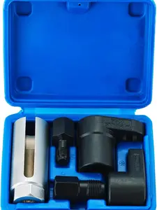 Automotive Oxygen Sensor Socket Set | 5 Pcs Offset Wrench Remover and Thread Chaser Kit for O2 Sensors