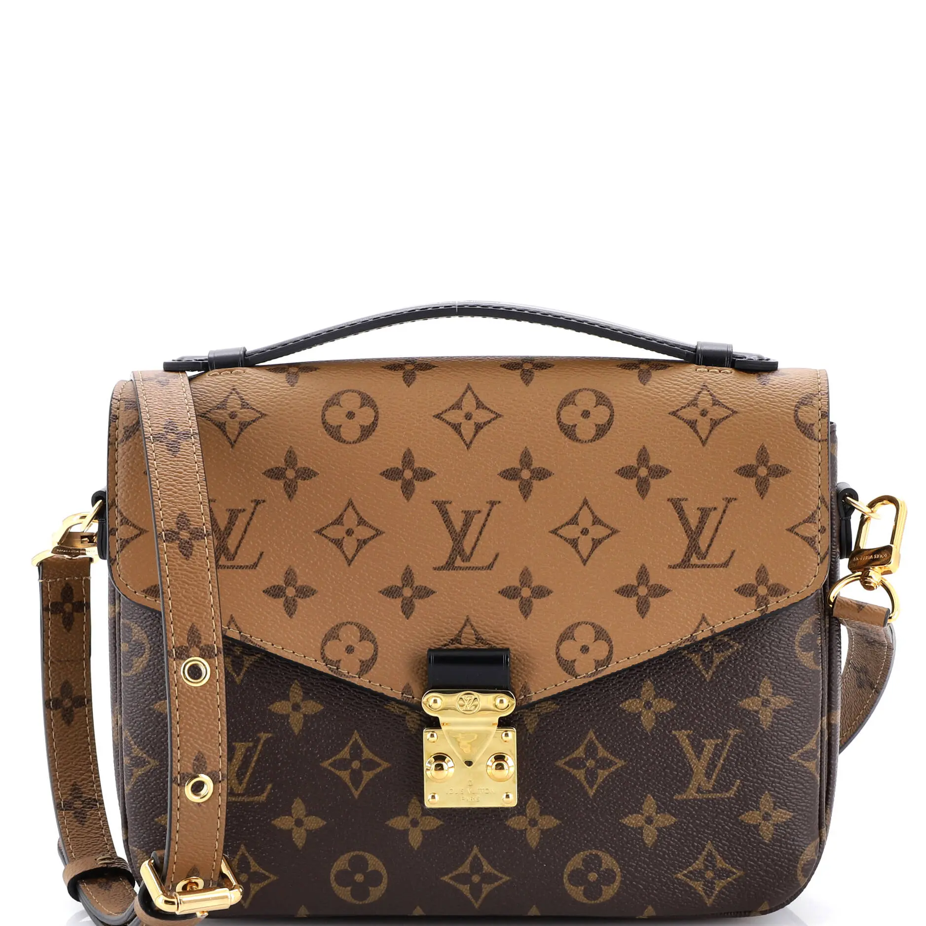 Pre-owned Louis Vuitton material Messenger Bags Pochette Metis Reverse Monogram Canvas by Rebag