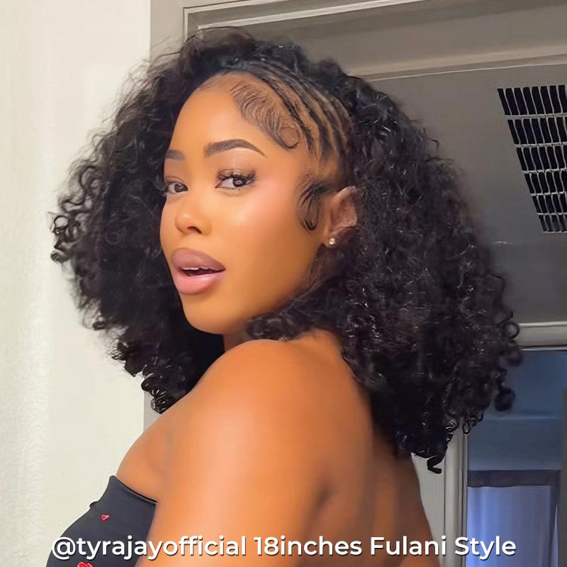 ISEE HAIR 250% Kinky Curly Wear Go Half Wig Invisible Hairline 150% & 180% Glueless Human Hair Wigs No Lace Seamless Flip Over Wig Updo Down Style Hairpiece#TikTokShopHolidayHaul