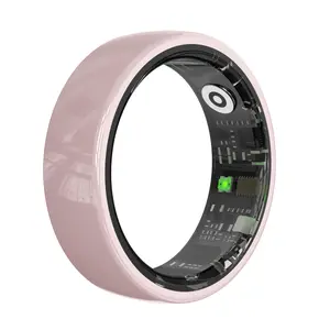R12 Ceramic Wearable Smart Ring, Running Health Fitness Tracker | 5ATM IP68 Waterproof, Tracks Heart Rate, SpO2, Sleep Cycle, Stress, Mood, Body Temp & Emotion, Calorie Counter, Multi Sports Modes, Zero Subscription, USB Charge, 3-5 Days Battery,