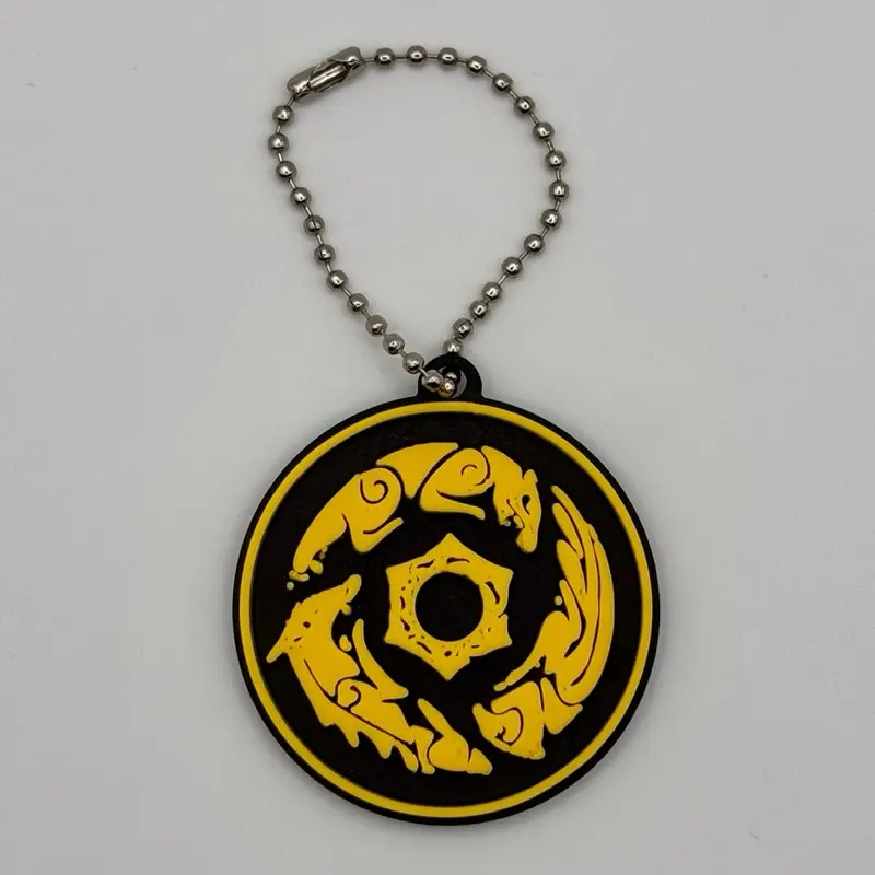 Crimson Game Desert Keychain - 3D Printed Collectible Item Display with 3D Texture and Unique Design