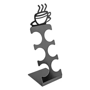 Southern Homewares Countertop Display K-Cup Holder | Holds Coffee Pods Black Metal Storage Rack