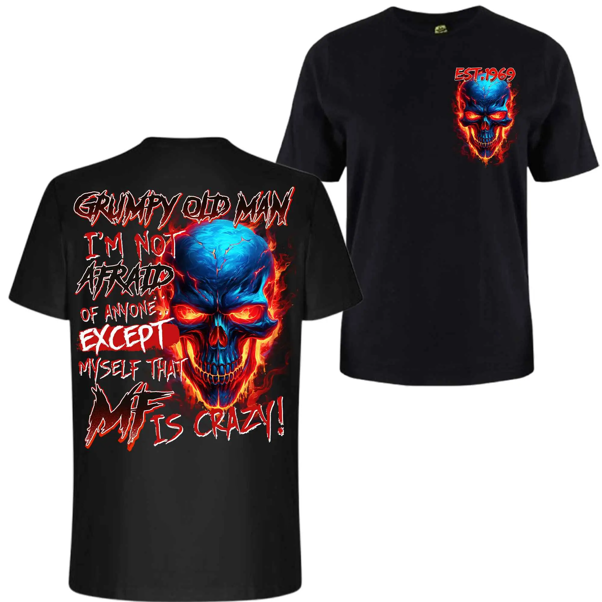 Custom Est.1969 Old Men GenX 2 Side Shirt, Fashion Full Colors, Sizes, For Men, Women