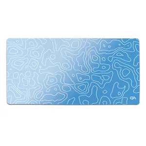 Icy Cyan Topo Mousepad