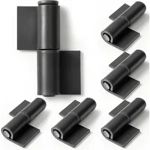 6 Pcs 3-1/4" x 1-5/8" Heavy Duty Weld on Gate Hinges Weldable Barrel Style Steel Hinges Detachable Pin 4 Gauge Thick for Trailer Garage Industrial Doors Metal Driveway Gate