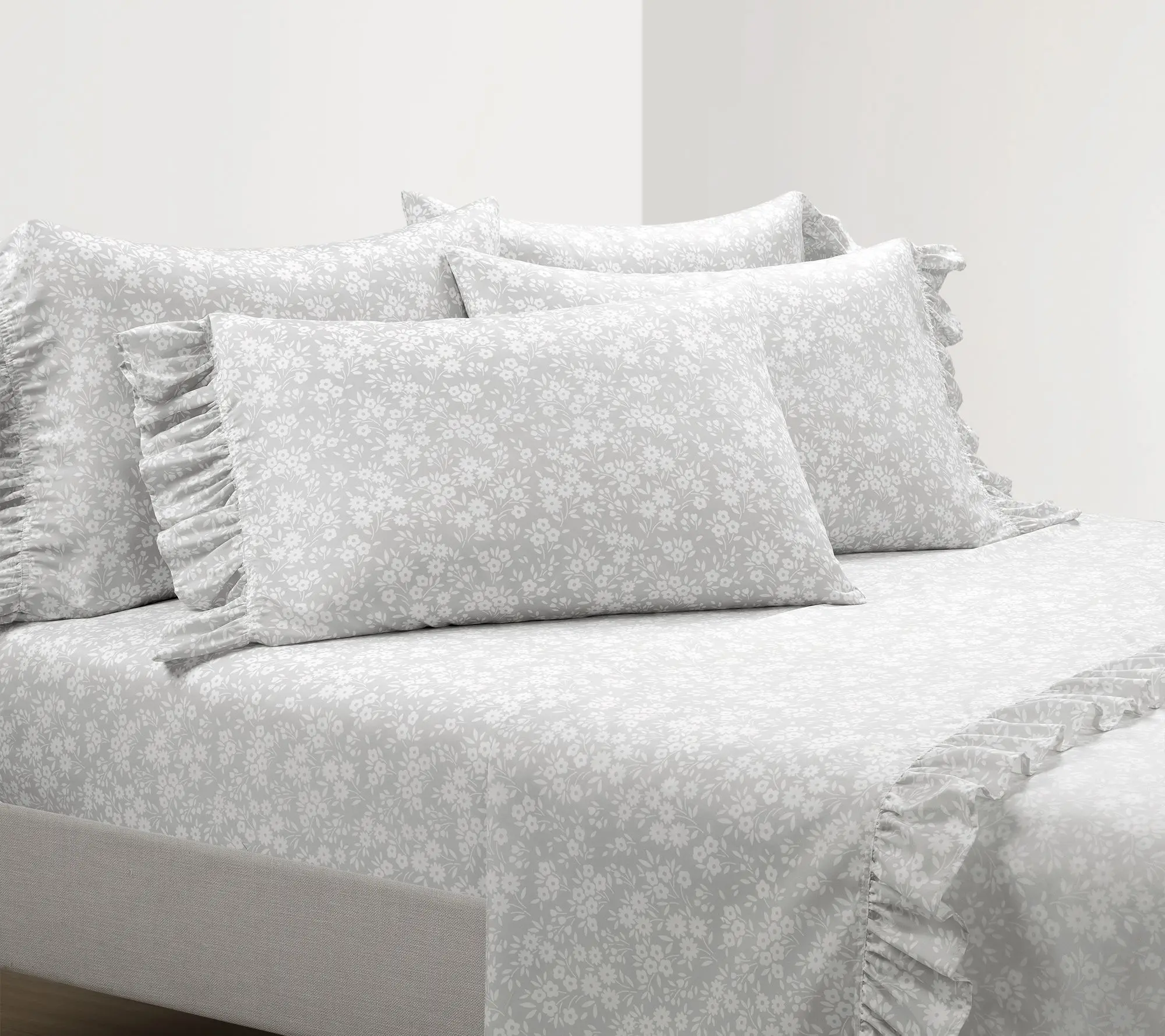 Lush Decor Garden Of Flowers Ruffle 6Pc Sheet Set-Queen
