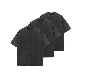 【Essential Item】Washed Vintage Oversized Tee | Retro Wash Technique, Oversized Cut, Trendy Short Sleeve, Streetwear Loose Style Colors: Black, Grey, Beige,GREEN,BROWN,BLUE,PINK,PURPLE. QTY: 3