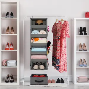 Hanging Closet Organizer, Collapsible Hanging Closet Shelves, Hanging Purse Handbag Organizer for Closet & RV