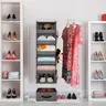 VICTORICH Hanging Mesh Wardrobe Organizer - Collapsible Shelf with Slip-Proof Strips, Black Mesh Pockets, Removable Drawers, Storage Racks, 66 lbs Capacity, RV-Ready Space-Saving Home Organizer System