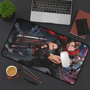 Resident Evil Leon Kennedy Desk Mat - Horror Game Merch - Gamer Gift - Resident Evil 9 Requiem - Anime Mousepad - Leon Scott Kennedy