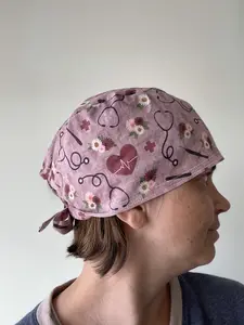 Nurse Kind Surgical Cap, Scrub Cap, Breathable Fabric, Reusable & Washable, Made USA, Medical Doctor, Nurse Hat, 100% Cotton