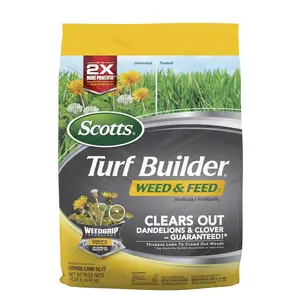 Turf Builder Weed and Feed3 - Weed Killer Plus Lawn Fertilizer, Controls Dandelion and Clover, Grass Fertilizer For Up To 5,000 sq. ft., 14.29 lbs.