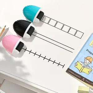1pc Writing Roller Stamp, Math Grading Tool, Word and Phrase Practice Stamp with Double-Line Grid Division, One-Click Editing and Question Generation, Efficient and Portable