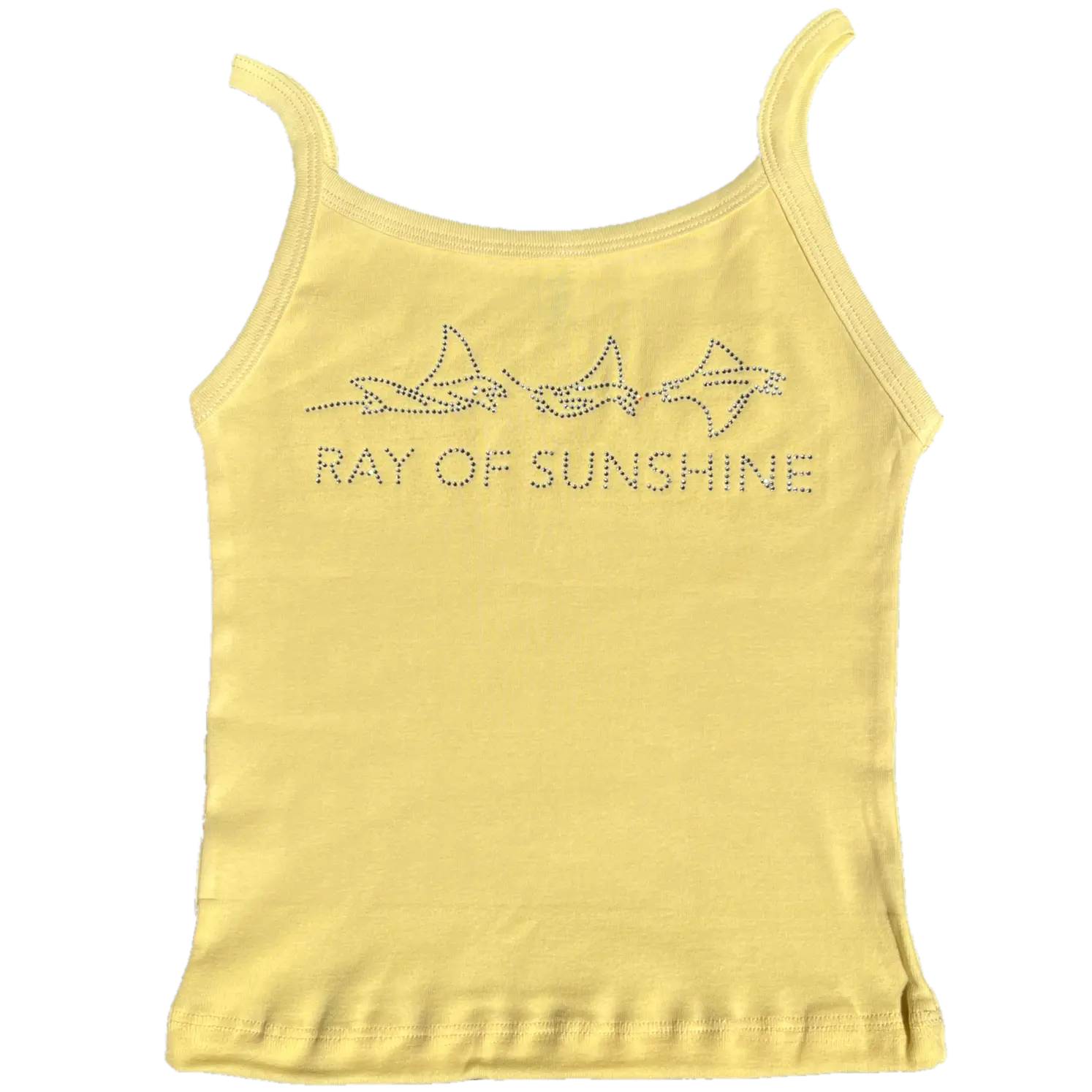Yellow "ray of sunshine" strappy tank