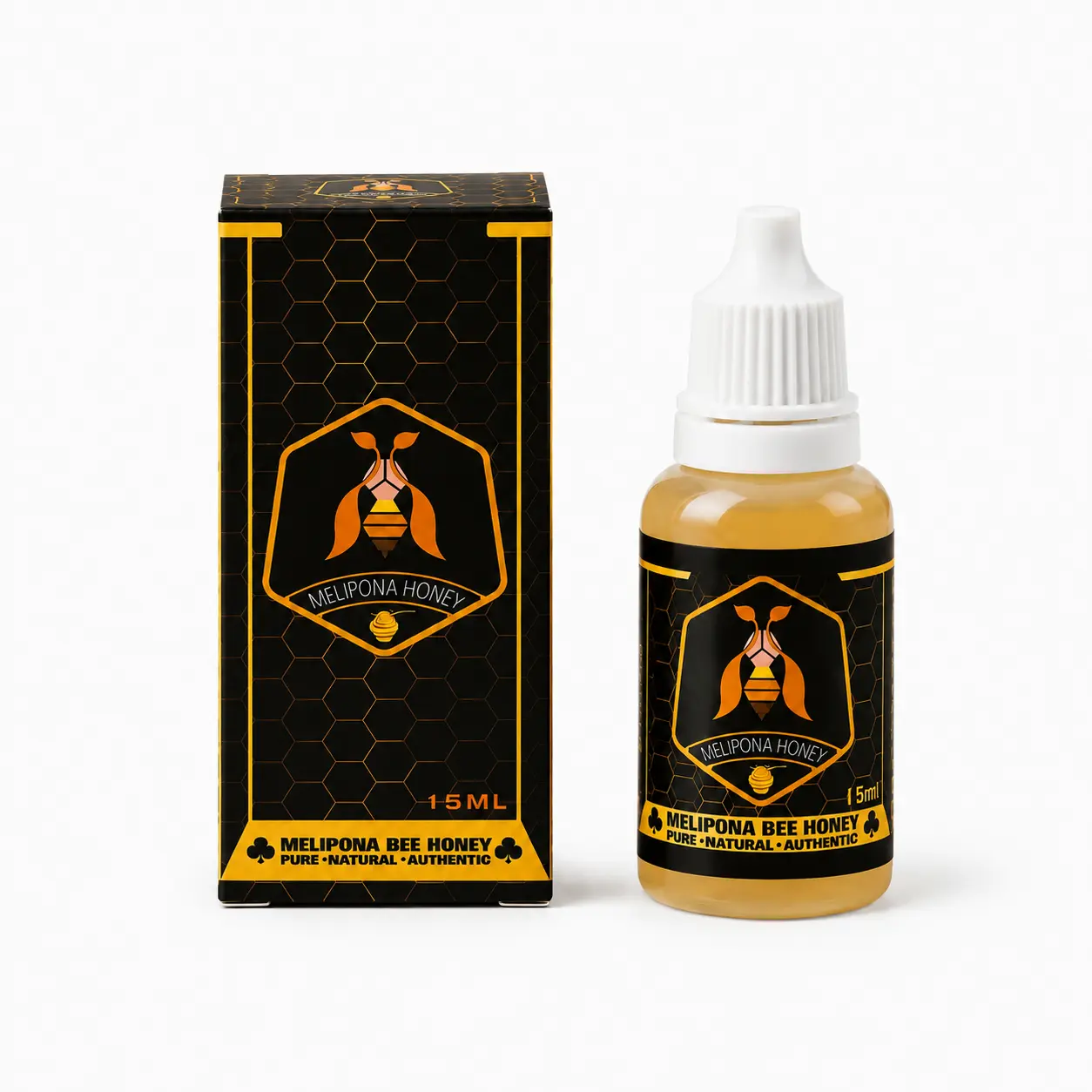 Melipona Honey Jimerito Honey Stingless Bee Honey Meliponini Honey Miel Melipona Original Authentic Natural Sweet Flavor 15ML Pure Natural Safe