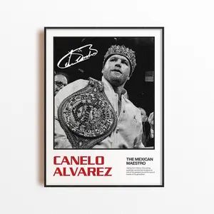 Canelo Alvarez Art POSTER UNFRAMED , Boxing Art POSTER UNFRAMED , Boxing Arts Wall Decor, Home Gym Decoration, Sports Gift, Boxing Fighter Poster, Combat poster