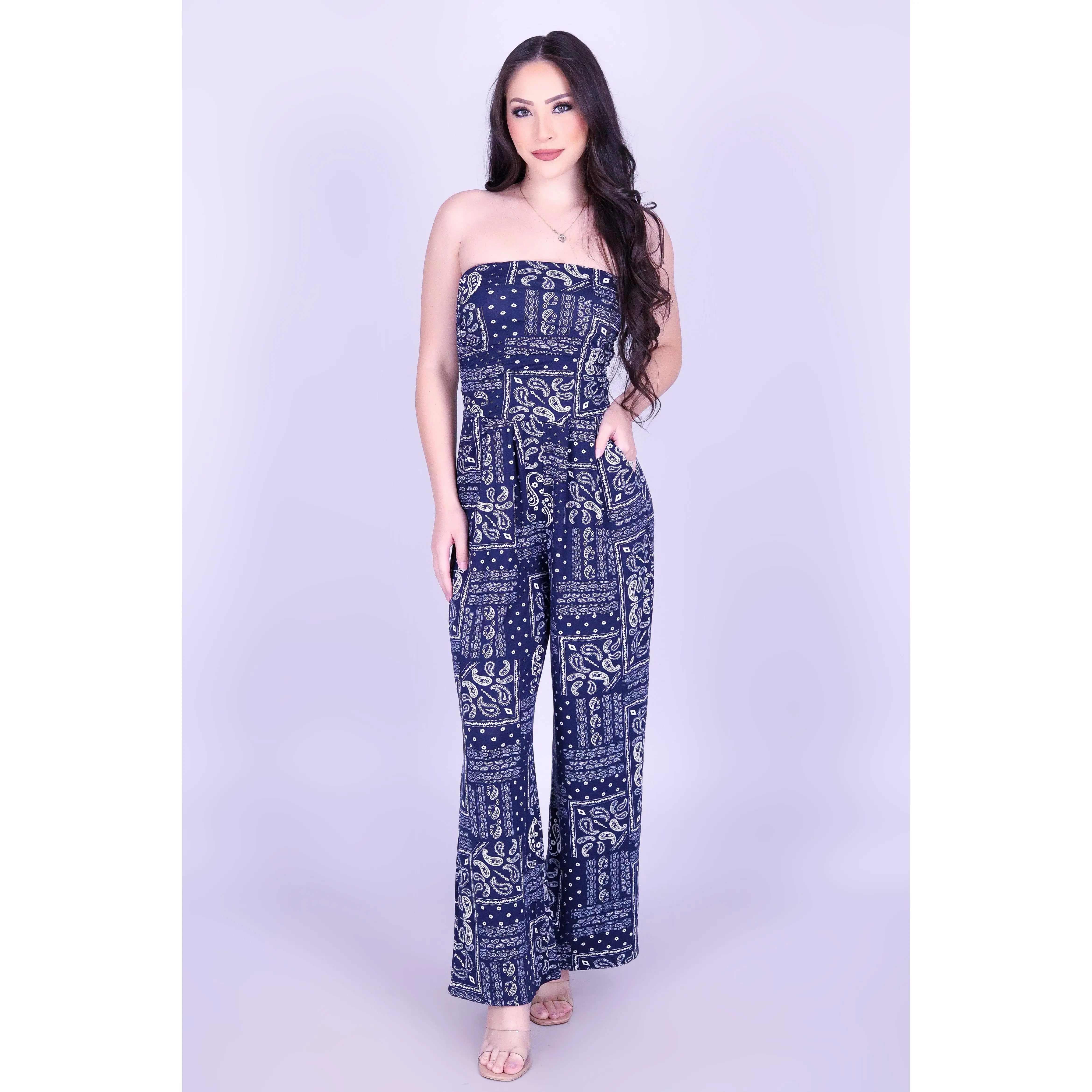 PAISLEY NIGHTS TUBE JUMPSUIT