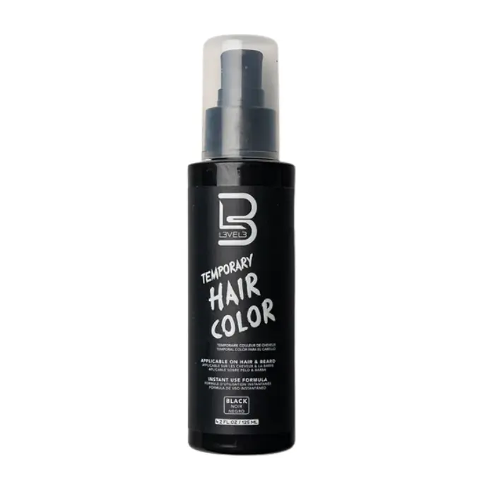 L3VEL3 Temporary Hair Color - 4.2oz Haircare Item, Gentle Natural No-Bleach Semi-Permanent Color-Depositing Formula for Covering Gray Hair, At-Home Dyeing Solution, Cover Grey Hair