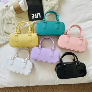 Women's 2026 Trendy Candy Color PVC Jelly Handbag - Large-Capacity Pillow-Style Crossbody & Top-Handle Purse, Waterproof Lightweight Handbags for Women for Daily Commute, Beach Trips