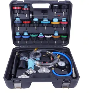 28 count Universal Radiator  Tester Kit, Tester Pneumatic Vacuum Cooling System Purge Refill Leak/Refiller Set, Universal Automotive Domestic/Import ,