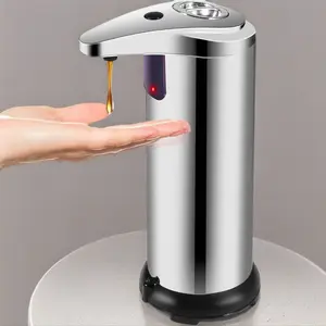 Handfree Automatic Soap Dispenser, Touchless Electric Sensor Hand Free Liquid Soap Dispenser with 3 Adjustable Volume Control for Kitchen Bathroom Countertop, Bathroom Accessory, Home Goods