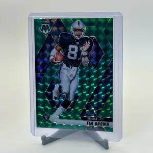 Panini Tim Brown No. 139 Oakland Raiders NFLPA Prizm Card with Detailed Stats and Career Highlights