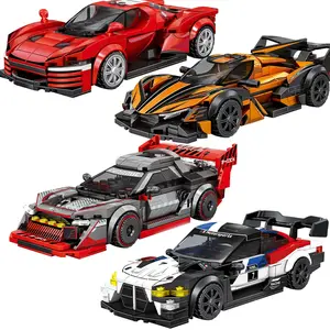 Technical Car City Speed  Racing Car Building Blocks Sports Car Garage Carro Rennau Voiture MOC Creative Vehicle Toys
