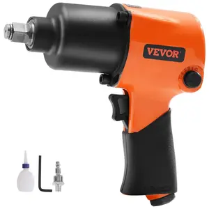 VEVOR 1 Inch Air Impact Wrench, Up to 2730 ft - lbs Reverse Torque Output 1 Pneumatic Impact Gun Lightweight w/ 2 Handles for Heavy Duty RepairsandMaintenanceVEVOR Super Brand Day