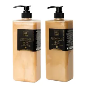 3 Suns Pumpkin Spice & Gingerbread Body Wash - Shower Gel with Aloe Vera & Vitamin E - 1000ml Bottle