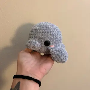 Hand crocheted manatee