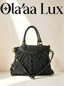 Pre-owned Louis Vuitton Black Monogram Denim Tote Bag 25275