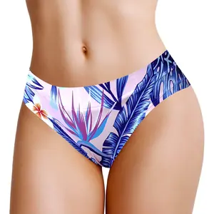 Memème Women’s Ultra-Comfortable TROPICAL - Purple - Panties | Breathable Cotton Crotch, Stretchy Fit, No Elastic Bands