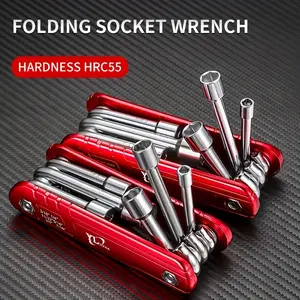 6pcs portable mini folding hexagonal socket wrench