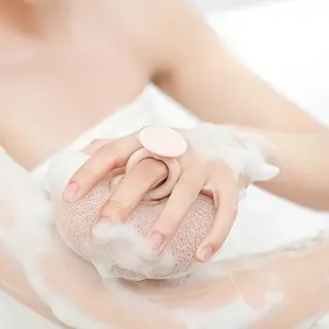 Sunflower Shape Shower Ball with Suction Cup, Ultra Soft Massage Bath Sponge, Dual Texture, Suitable for Shower, Bathtub, Spa Accessories